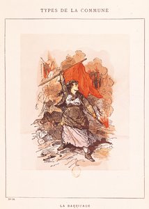 バリケード、 &39;Types de la Commune&39;からの34番、1871 作： Lefman